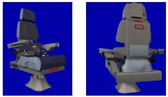 Os assentos também são equipados com braços reguláveis, cintos de ombro com trava de inércia, cintos abdominais e encostos de cabeça ajustáveis.