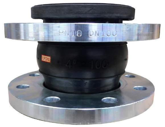 Série 871 - Junta de Expansão Flangeada PN-10 PRESSÃO MÁXIMA DE TRABALHO PMT PN 10-20 C a 100 C Material da Flange em Aço Carbono Forjado Zincado / Flexível em EPDM Para instação em Tubulações com