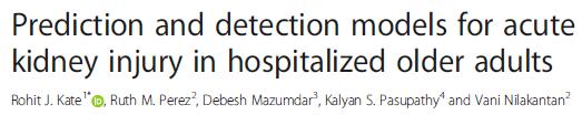 de IRA em idosos internados: 8,8% Nephrol Dial Transplant.