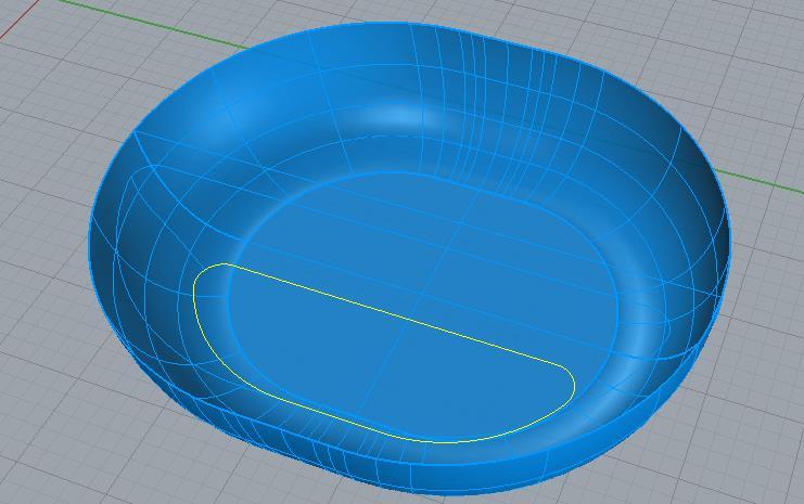 Surface para fechar a curva selecionada na