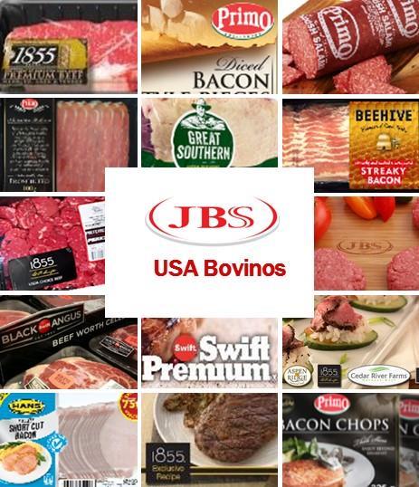 JBS USA CARNE BOVINA INCLUINDO AUSTRÁLIA E CANADÁ RECEITA LÍQUIDA (US$ MILHÕES) EBITDA (US$ MILHÕES) 5.750,9 5.