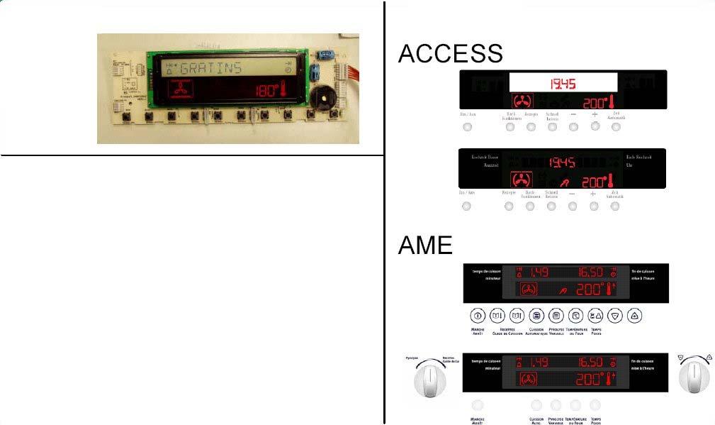 OVC1000 + Kronos 3 Marcas e variantes Funções 2 visores (2 cores e vermelho) Visor de texto (língua seleccionável) Sugestão de temperatura Indicador de aquecimento