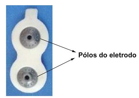 Cada pólo apresentou 1 cm de diâmetro com distância de 2 cm entre os pólos (Figura 4.1).