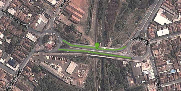 Local: Viaduto Mauá - Vila Falcão, que liga a Zona Oeste e Noroeste da cidade de Bauru ao Centro (Vide Mapa).