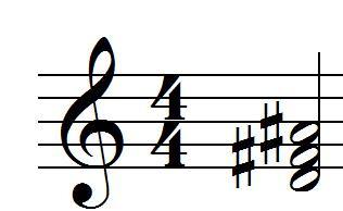 8. Sobre o acorde abaixo é correto afirmar que I. é um acorde menor. II. é um acorde com 5ª aumentada. III. não tem 7ª. IV. é um acorde natural. V. tem uma sétima aumentada. I e II, apenas.