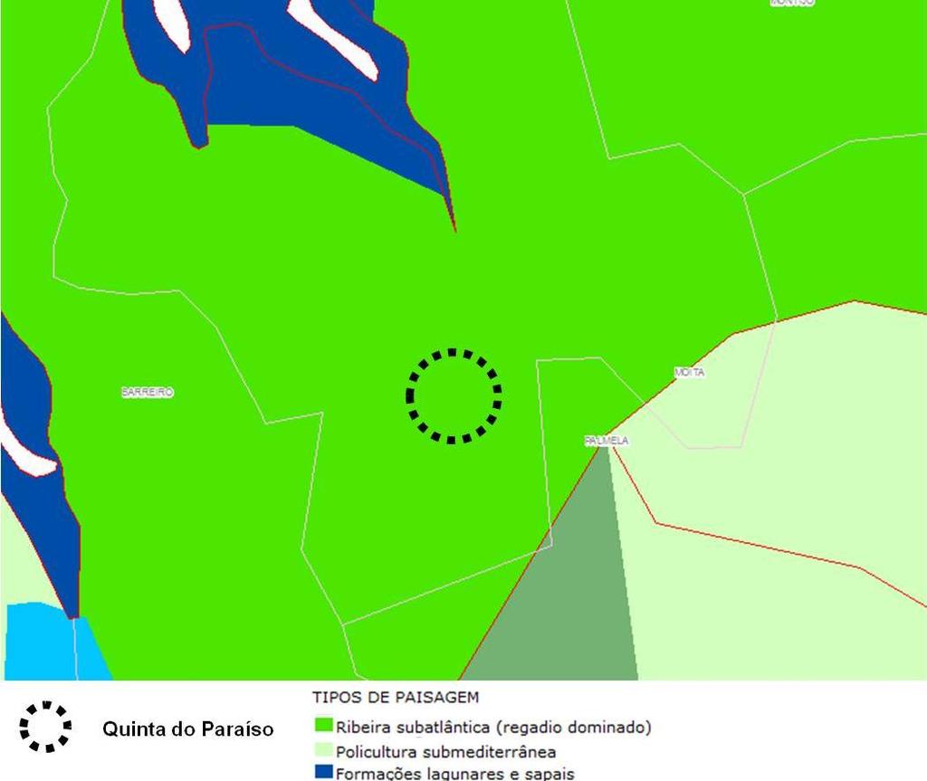 5.8.2 Diagnose da Paisagem A unidade de paisagem presente na zona em estudo enquadra-se regionalmente no Grupo N - Área Metropolitana de Lisboa Sul, no Arco Ribeirinho Almada-Montijo.