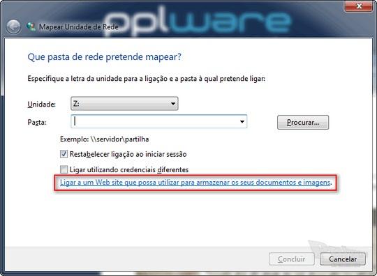 Aparecerá um assistente de configuração.