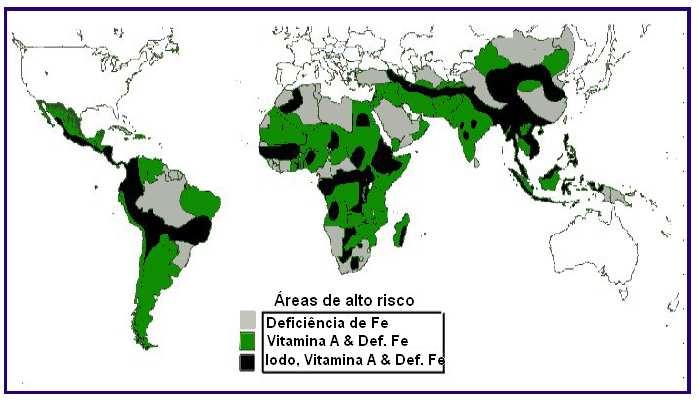 Deficiências Fe, Zn, I e vitamina A