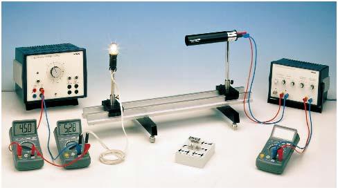 2 2. Medir a densidade do fluxo de energia da lâmpada em diferentes voltagens de alimentação.