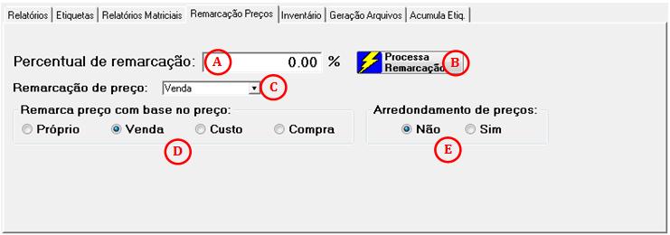 prosseguir, pois ao remarcar o preço nesta opção não será mais possível retornar o preço original por esta tela. Apenas individualmente, e para isso deverá saber estes preços; A.