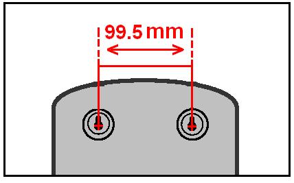 6.2 INSTALAÇÃO Para instalar o em seu local de uso, basta fazer na parede dois furos de 6mm de diâmetro, na horizontal e eqüidistantes 101mm, conforme figura abaixo: Por fim
