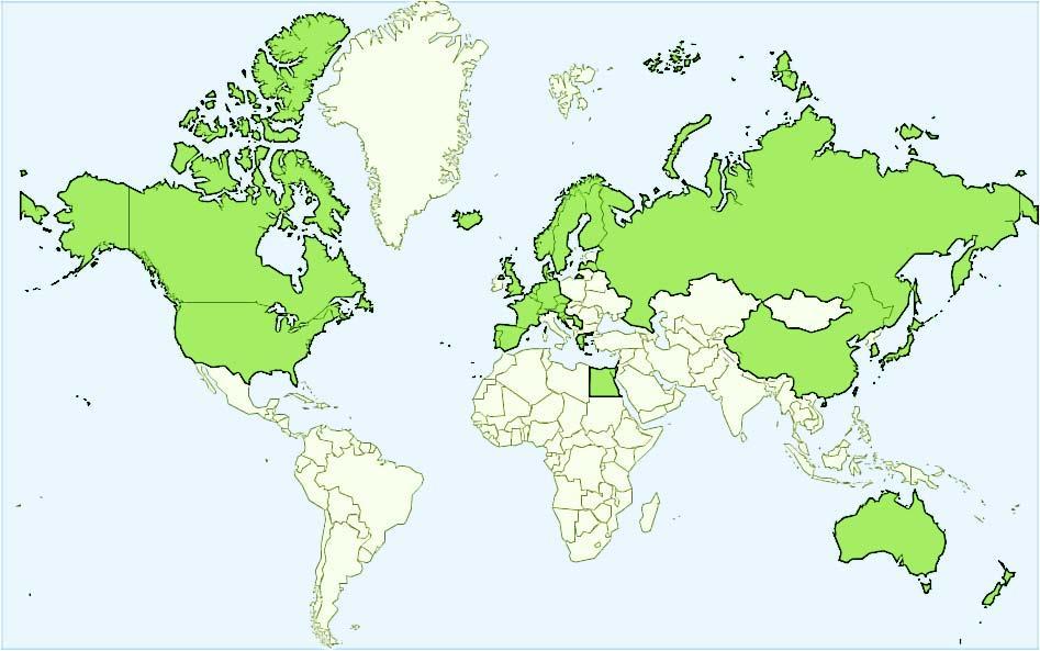 68 arquivos da web, 33 países (2014)