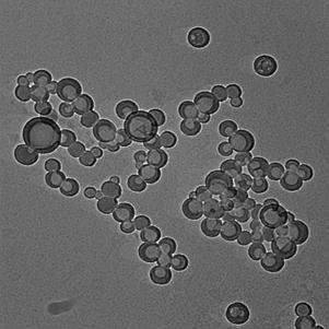 9 apresenta a morfologia das nanocápsulas de PMMA produzidas com biosurfatante lecitina, analisadas por MEV.
