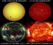 rup în regiunile găurilor coronale, iar electronii şi protonii ce constituie vântul solar scapă în Sistemul Solar. Uneori, Soarele emite mari cantităţi de plasmă, brusc, în timpul erupţiilor solare.
