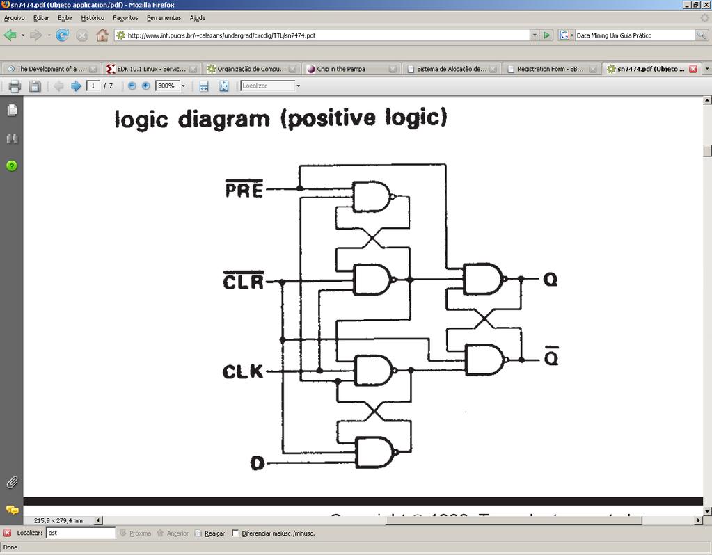 Exercício I Implemente o circuito de seis portas lógicas abaixo em VHDL; Crie um projeto com o simulador Modelsim que contenha o par entidade-arquitetura correspondente a este circuito; Crie um