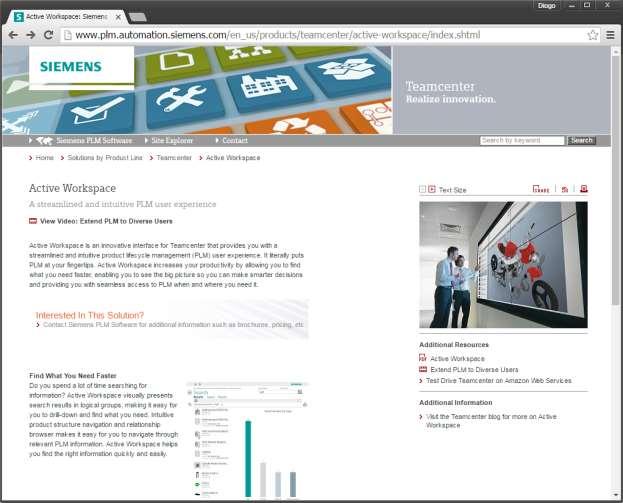 Referencias Teamcenter Active Workspace http://www.plm.automation.