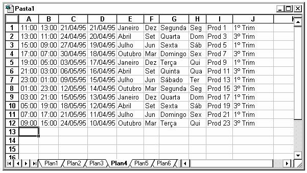 Uso do auto preenchimento para inserir dados Página - 3/7 Criação de seqüências com qualquer incremento Quando for necessário obter uma seqüência com incremento diferente do unitário ou negativo, há