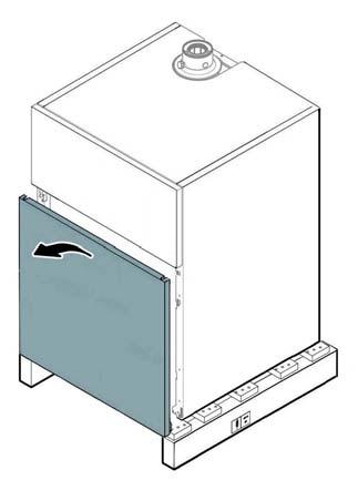 6 INSTALAÇÃO Base: a caldeira está prevista para ser instalada diretamente no pavimento da sala de caldeiras.