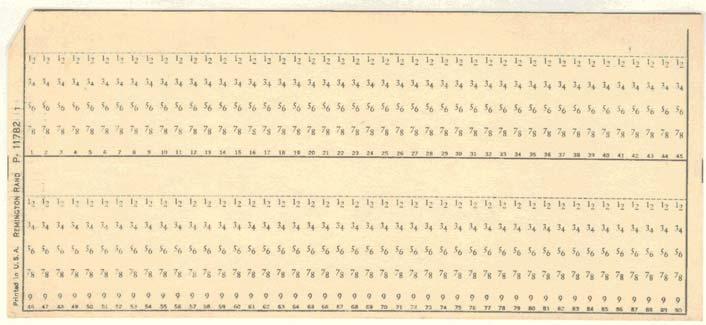 O UNIVAC era utilizado com a inserção destes cartões, que eram
