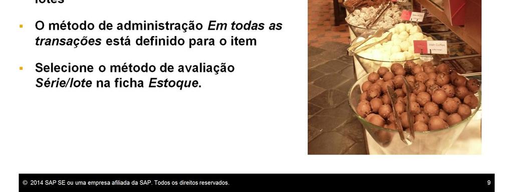 Se você selecionou o método de avaliação de série/lotecomo padrão para a administração dos custos de série e de lote no nível de empresa, o método de administração será depois definido