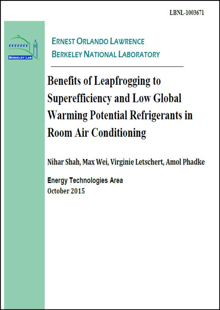 Condicionamento de Ar Relatório referente aos benefícios do aumento de eficiência energética dos condicionadores de ar LBNL Aumento de 30% na EE de condicionadores de ar