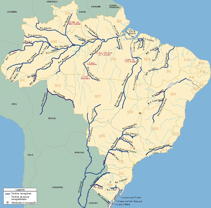 ESPELHOS D ÁGUA DO BRASIL Áreas Brasil: 8.514.877 km 2 Espelhos d água: 90.766 km 2 (100%) naturais: 54.578 km 2 (60%) artificiais: 36.