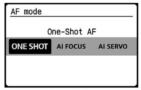 Auto-Foco One Shot para motivos parados AI SERVO AF para motivos em