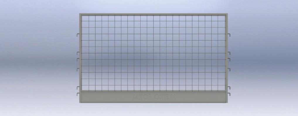 Tela Metálica Para preencher o vão entre montantes (suporte + poste) utilizam-se telas metálicas confeccionadas com perfil metálico altura de 1.