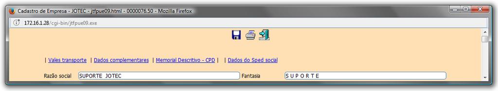 (5) Informações do contato Contato: Informar nome do contato da empresa CPF: Informar CPF do contato da empresa Telefone: Informar telefone do contato da empresa Fax: Informar número de fax do