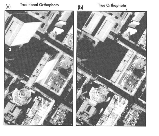 Este tópico será visto em detalhes adiante. Um detalhe de uma ortofotocarta é mostrado na figura 7.6. Ortofoto convencional Ortofoto verdadeira Figura 7.
