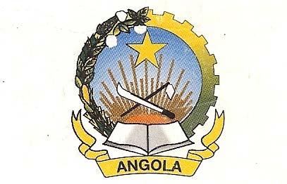 ANEXO II - INSIGNIA NACIONAL A Insígnia da República de Angola é formada por uma secção de uma roda dentada e por uma ramagem de milho, café e algodão, representando respectivamente os trabalhadores