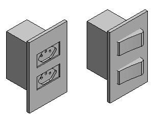 102 103 104 105 106 (a) (b) Figura 2. Vistas de um interruptor duplo modelado. (a) Modelagem em vista 3D.