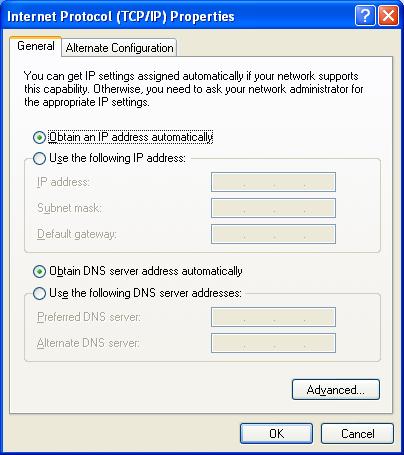 Passo 3 Seleccione o separador Geral e seleccione Internet Protocol