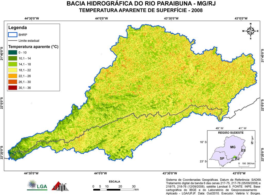 As regiões mais elevadas estão situadas na Unidade Geomorfológica Planalto de Itatiaia, à oeste e sudoeste da bacia, onde localizam-se os municípios de Rio Preto, Bom