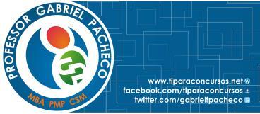 Bem gente, por hoje é só, caso tenham dúvidas sobre o conteúdo enviem e-mail para gabriel.pacheco@tiparaconcursos.