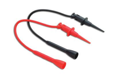 prendedores para SMT (vermelho e preto) Recomendados para uso com os cabos de teste padrões da Keysight Classificação CAT II 300 V, 3 A Um par de clipes jacaré isolados (vermelho e preto)