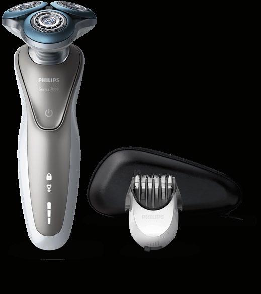 Máquina de Barbear S5550/44 Shaver Wet&Dry. Sistema de protecção da pele.