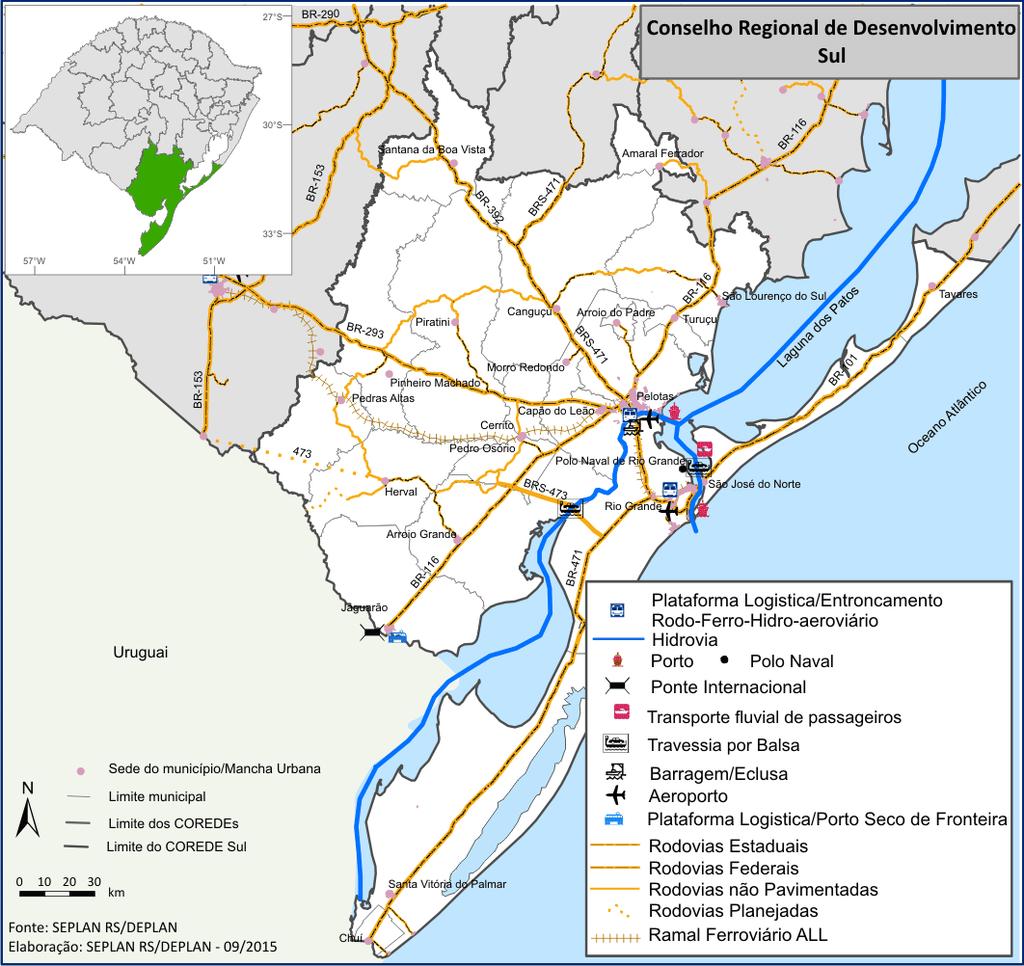 (2007) e população total (2010)