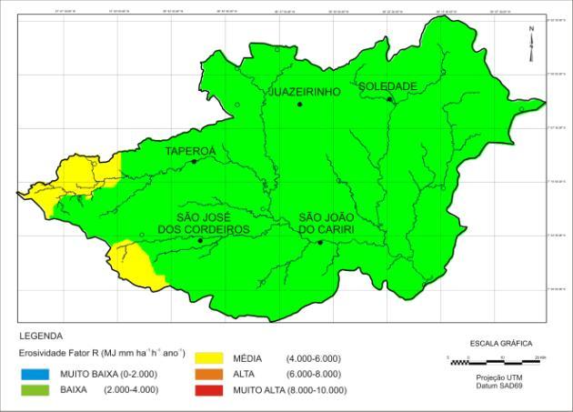 2 correlacionou chuvas erosivas com precipitação diária para os dados dos postos pluviométricos do Estado da Paraíba.