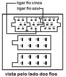 tecla de telefone no volante), Golf, Polo No caso de CENTRAIS MULTIMÍDIAS usando as entradas SWC, AD1 ou KEY1, é necessário fazer a programação das teclas no SETUP do aparelho, consultando o manual