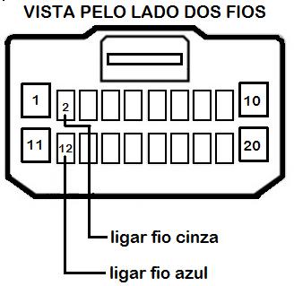 Depois de interrompido é só ligar como descrito abaixo, lembrando que se deve ligar os