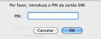 b) Alterar PIN Permite alterar o código PIN do cartão SIM.
