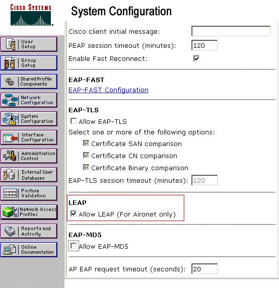 Configurar o ACS com atributos de Cisco Airespace VSA para a atribuição da VLAN dinâmica Nas mais recentes versões do ACS, você também pode configurar o atributo Cisco Airespace [VSA