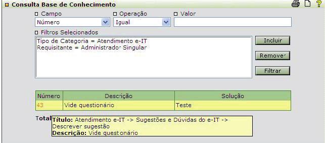 Ao clicar sobre o número da solicitação, o usuário terá um link para acesso a tela de detalhes da solicitação de serviço.