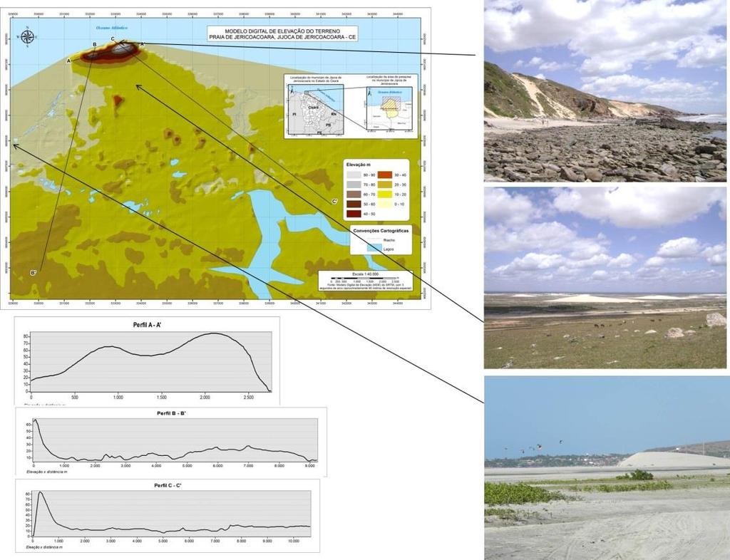 soterramento do manguezal existente na desembocadura do rio Guriú, que se acha isolada pelo esporão, formando laguna (CLAUDINO-SALES e CARVALHO, 2014). Figura 02.