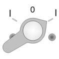Servomotorul poate fi deservit cu butoanele [1 3]: - Deplasaţi servomotorul în direcţia DESCHIS: Apăsaţi butonul [1]. - Opriţi servomotorul: Apăsaţi butonul [2] Stop.
