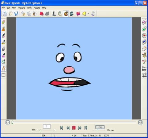 Opção para visualizar a animação Digicel FlipBook 9.