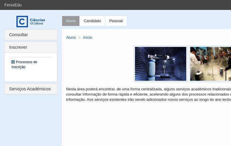 inscrição exemplo. inscrição em disciplinas 1 3 2 De modo a realizar as suas inscrições, 1. seleccione a opção "Aluno" no menu de topo, 2.