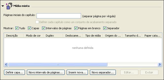 COMMAND WORKSTATION, WINDOWS EDITION 24 PARA DEFINIR ESPECIFICAÇÕES DE MÍDIA MISTA 1 Selecione ou clique com o botão direito do mouse em uma tarefa em spool/em espera na janela Tarefas ativas e