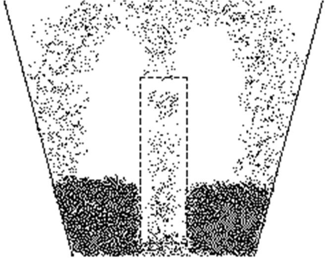 Introdução.. Leito fluidizado Wurster O leito fluidizado do tipo Wurster é comummente utilizado para revestimentos de partículas e encontra-se esquematizado na Figura.. 5 3 4. Câmara de expansão;.